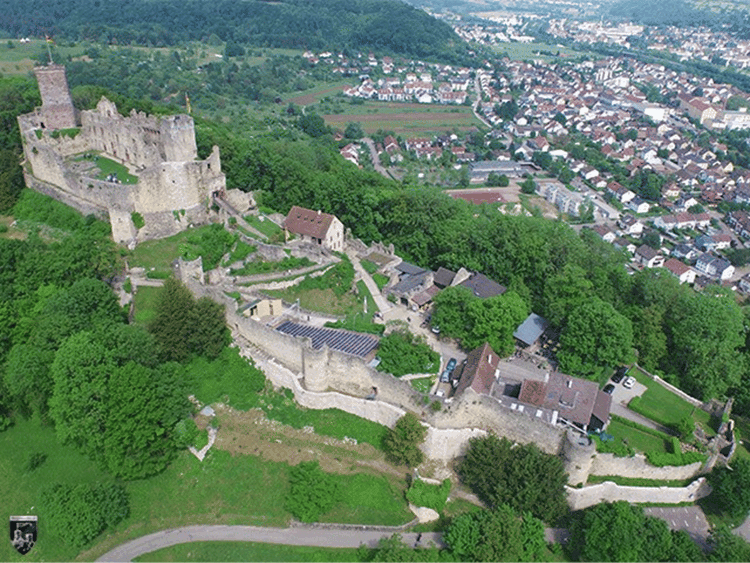 Drohnenblick von Süd-West