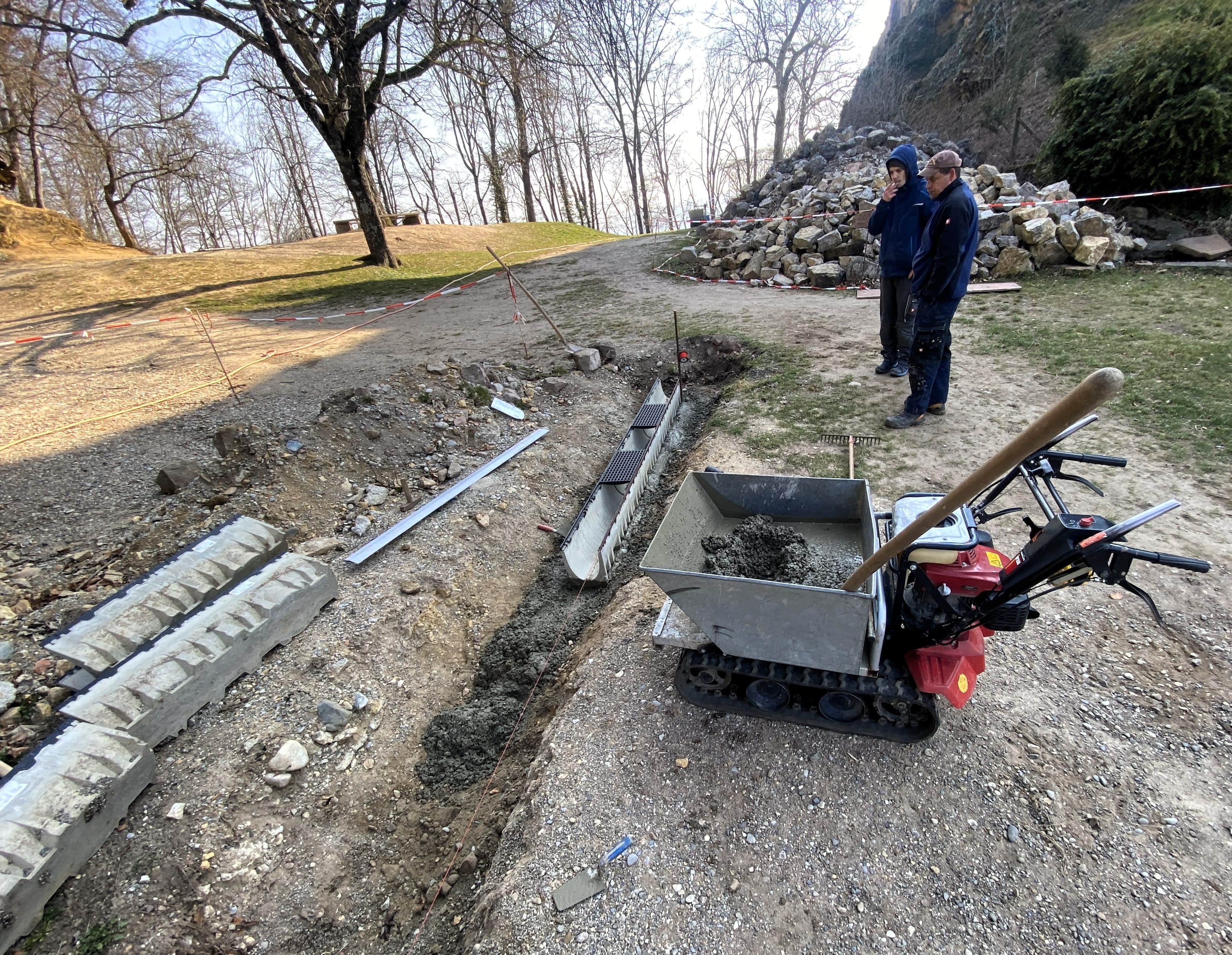 Einbau einer Regenrinne